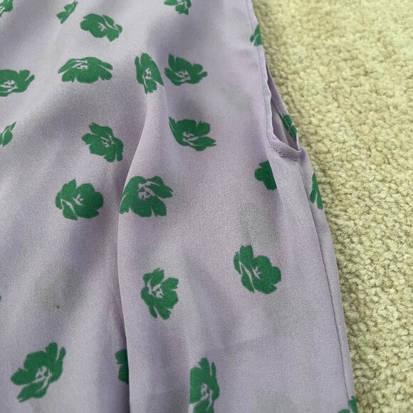NWT Wayf Floral Faux Wrap Pleated Blouse Top XS - Picture 8 of 10